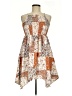 No Comment 100% Polyester Paisley Brown Casual Dress Size M - photo 1