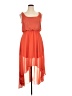 Easel 100% Polyester Orange Casual Dress Size L - photo 1