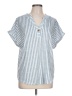 Assorted Brands Blue Short Sleeve Henley Size L - photo 1