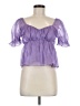 Thirty/Thirty 100% Polyester Purple Short Sleeve Blouse Size M - photo 1
