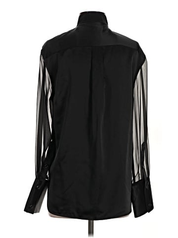 Helmut Lang Long Sleeve Silk Top (view 2)