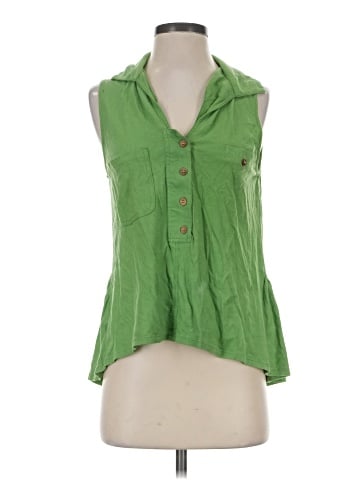 One September Sleeveless Button-Down Shirt (view 1)