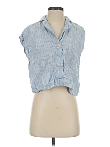 Madewell Boxy Cap-Sleeve Shirt in 100% Linen (view 1)