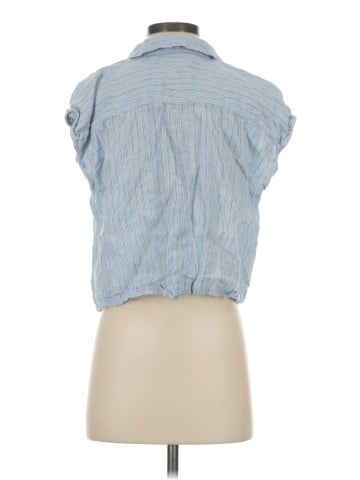 Madewell Boxy Cap-Sleeve Shirt in 100% Linen (view 2)