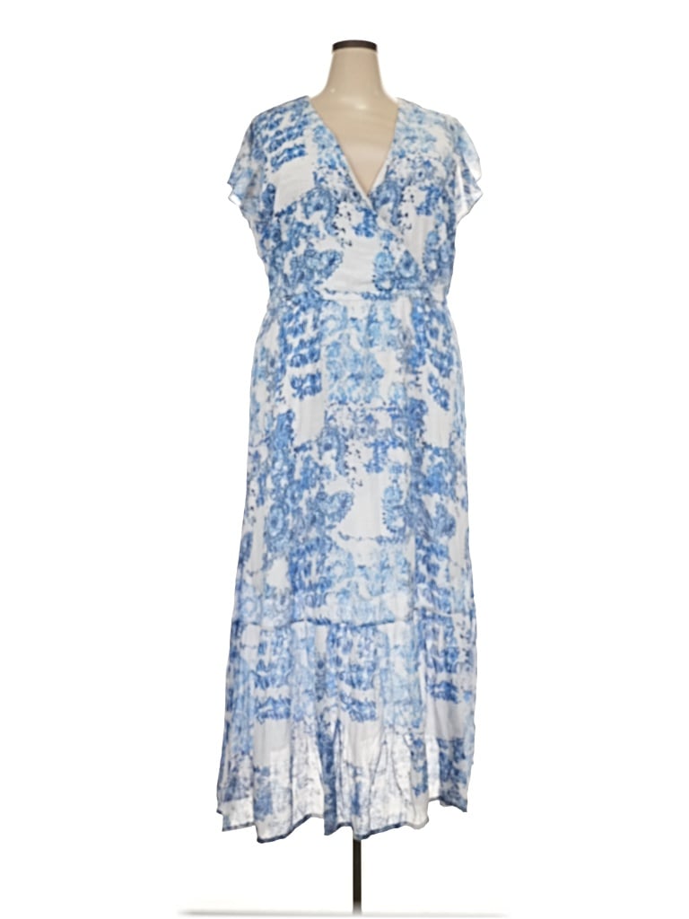 Pre-owned Lane Bryant Casual Dress In Blue