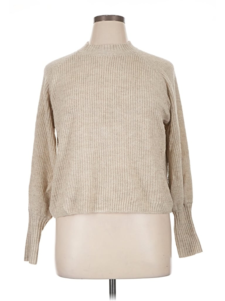 Pre-owned Eloquii Turtleneck Sweater In Tan