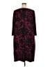 Wisp Print Burgundy Casual Dress Size 24W - photo 2