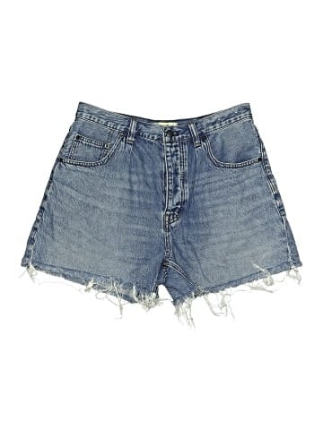 Madewell Pleated Low-Slung Denim Shorts in Billings Wash: Airy Denim Edition (view 1)