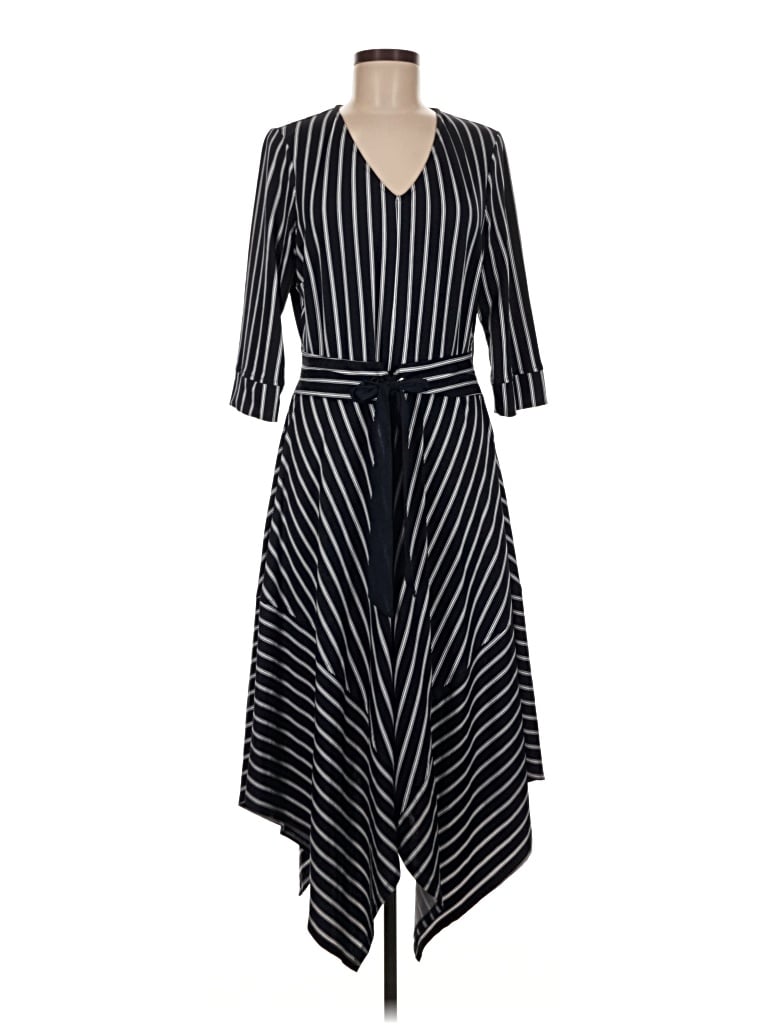 Pre-owned Wrapper Casual Dress In Black