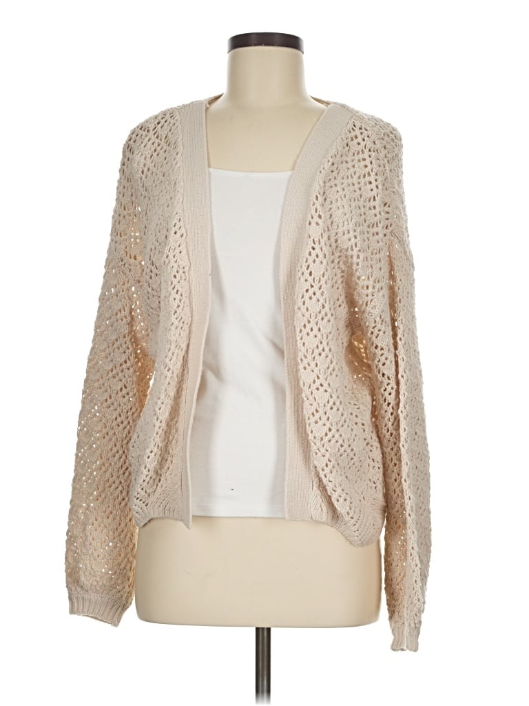 Pre-owned Jessica Simpson Cardigan Sweater In Tan