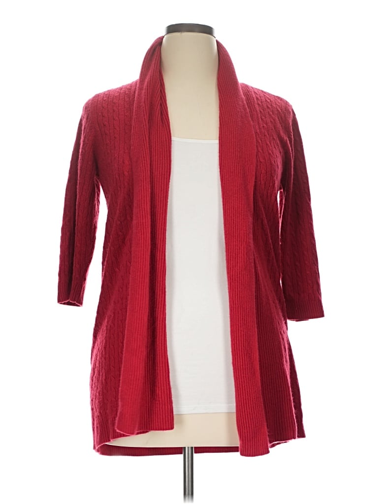 Pre-owned Kim Rogers Cardigan Sweater In Red
