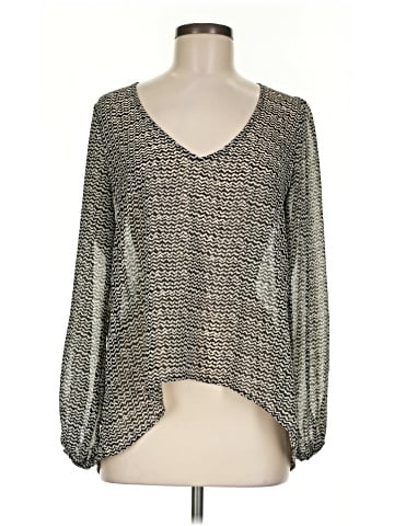 Aqua Long Sleeve Blouse (view 1)