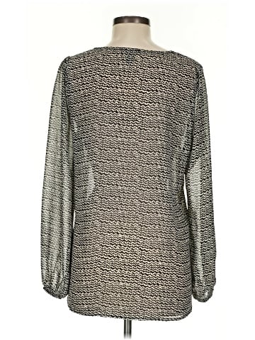 Aqua Long Sleeve Blouse (view 2)
