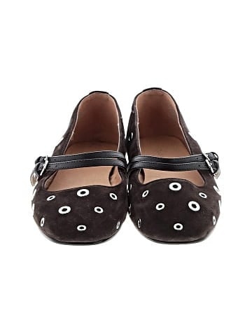 Madewell The Greta Double-Strap Ballet Flat in Eyelet-Embellished Leather (view 2)