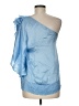 Bebe 100% Silk Blue Sleeveless Silk Top Size M - photo 2