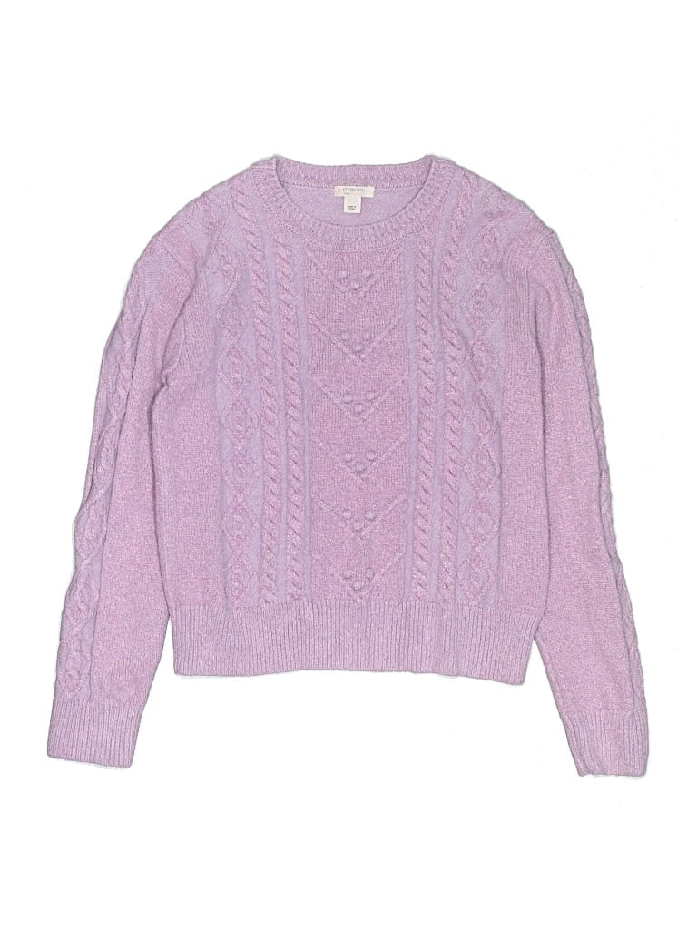 Pre-owned Crewcuts Kids' Pullover Sweater In Purple