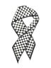Unbranded 100% Polyester Checkered-gingham Silver Scarf One size - photo 1