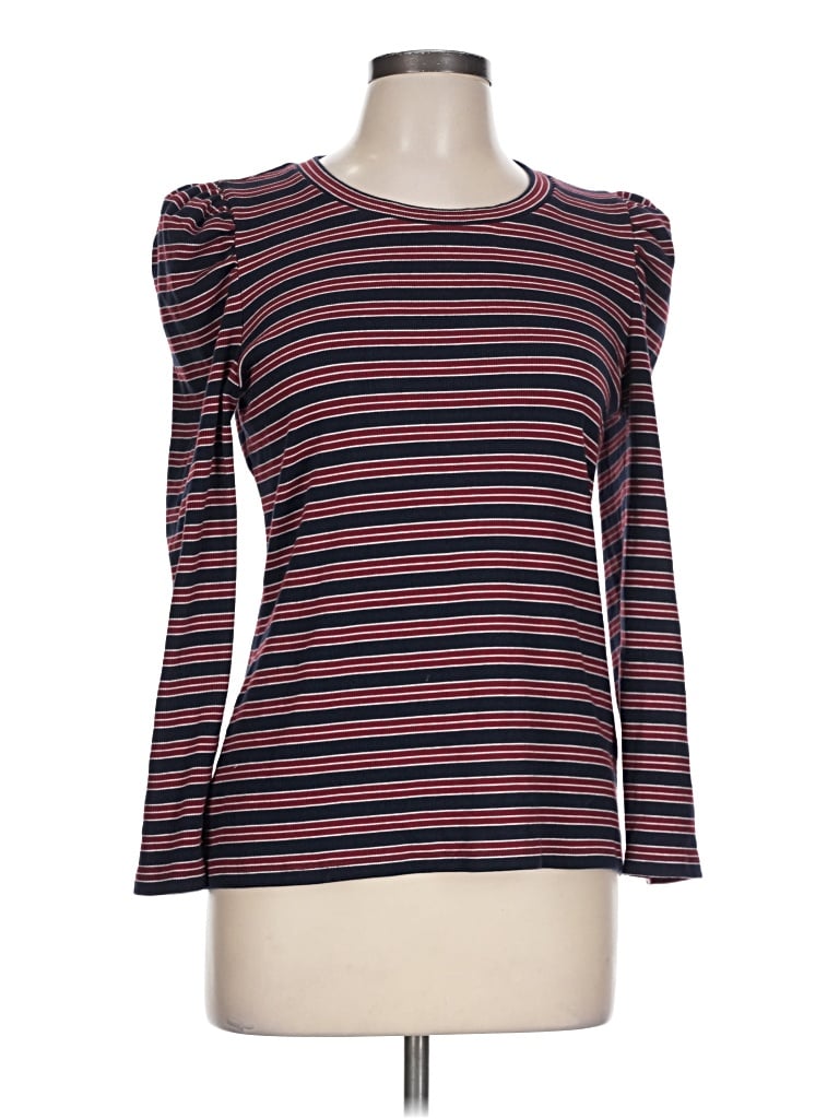 Pre-owned Veronica Beard Jeans Long Sleeve Top In Burgundy