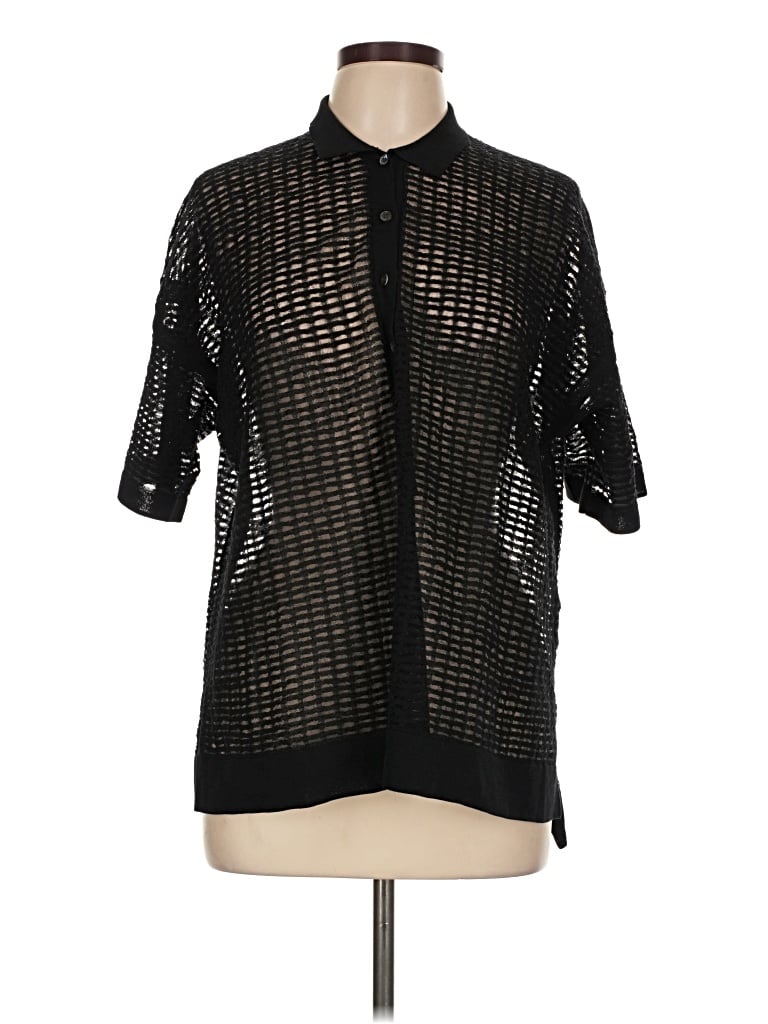 Pre-owned J.crew Collection 3/4 Sleeve Blouse In Black