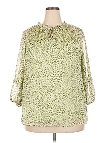 En Focus 3/4 Sleeve Blouse (view 1)