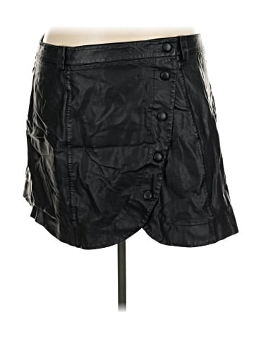 ELOQUII Faux Leather Skirt (view 1)