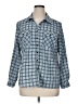 Coral Bay Plaid Blue Long Sleeve Blouse Size XL - photo 1