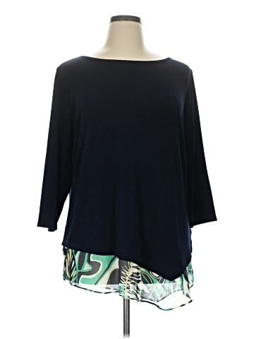 Travelers by Chico's 3/4 Sleeve T-Shirt (view 1)