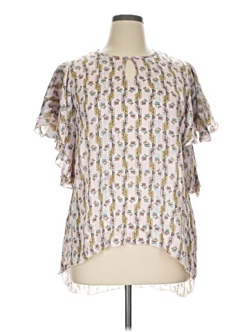 Melissa McCarthy Seven7 Short Sleeve Blouse (view 1)
