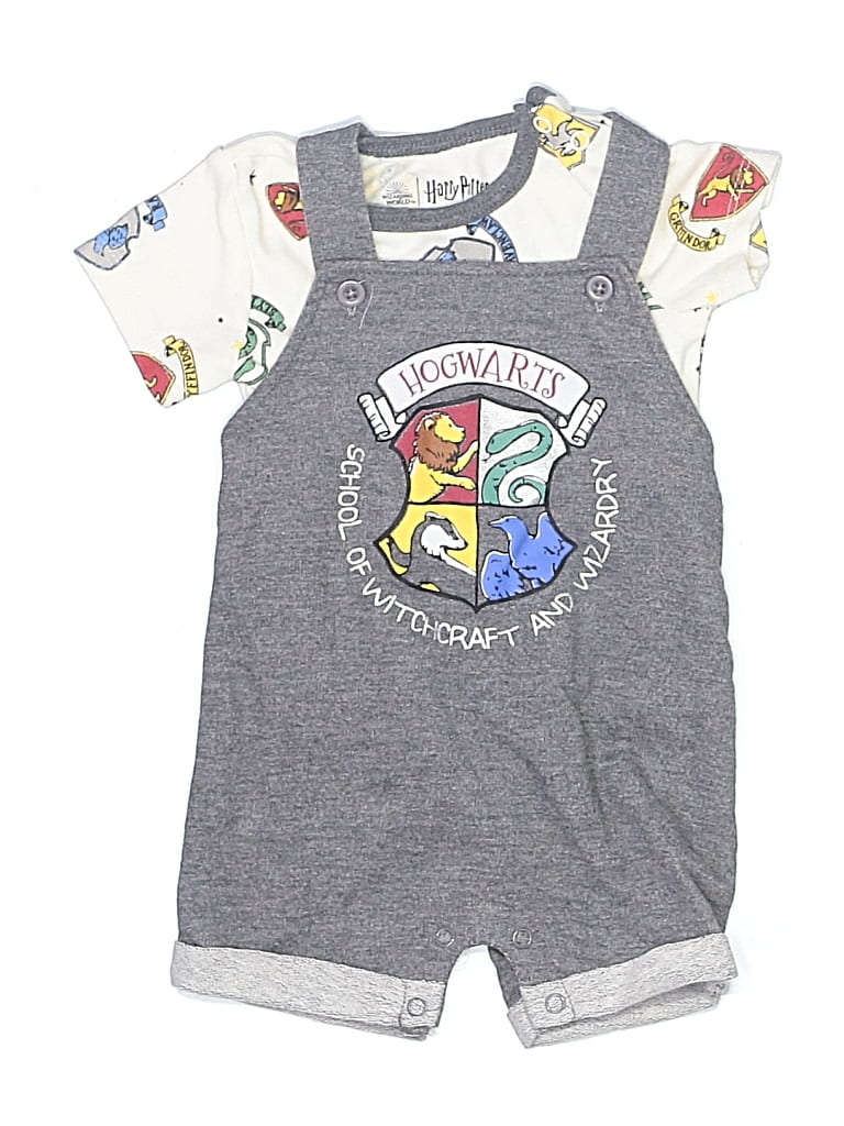 Pre-owned Harry Potter Babies' Short Sleeve Onesie In Gray