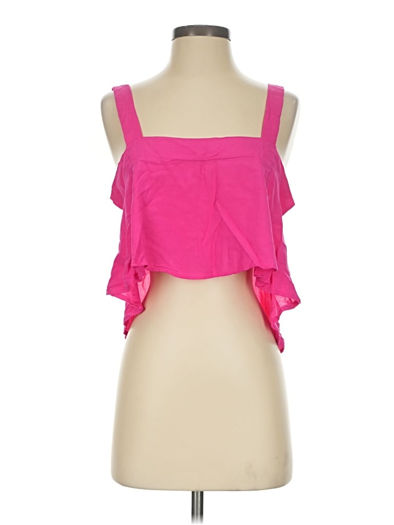 Pre-owned Xix Palms Sleeveless Top Pink Halter Neckline Tops