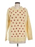 Minkpink 100% Acrylic Hearts Yellow Pullover Sweater Size M - photo 1