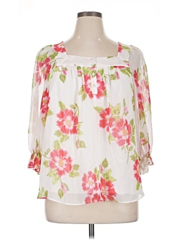 LC Lauren Conrad 3/4 Sleeve Blouse (view 1)