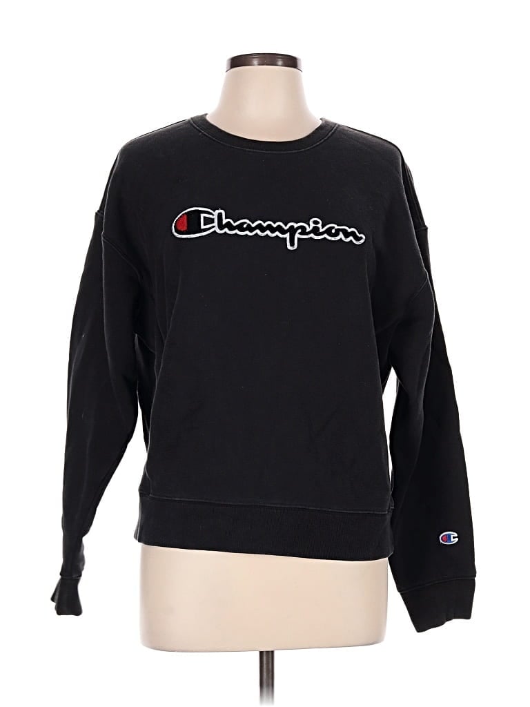 Pre-owned Champion Sweatshirt In Black