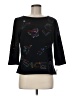 Ruby Rd. Black 3/4 Sleeve Top Size M - photo 1