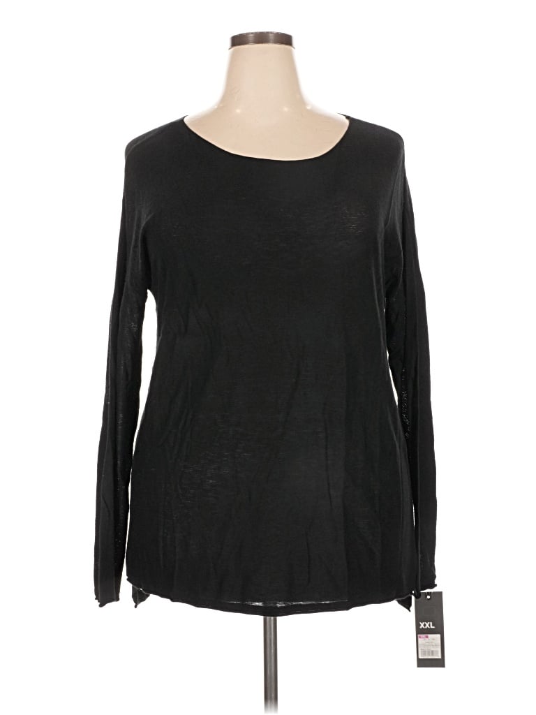 Pre-owned Mossimo Long Sleeve T-shirt In Black