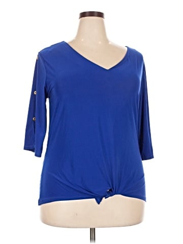 Ashley Blue 3/4 Sleeve Top (view 1)