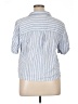 Universal Thread Stripes Blue Short Sleeve Blouse Size XL - photo 2