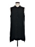 Eileen Fisher Black Sleeveless Button-Down Shirt Size M - photo 1