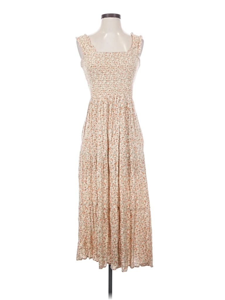 Pre-owned Aerie Casual Dress In Tan