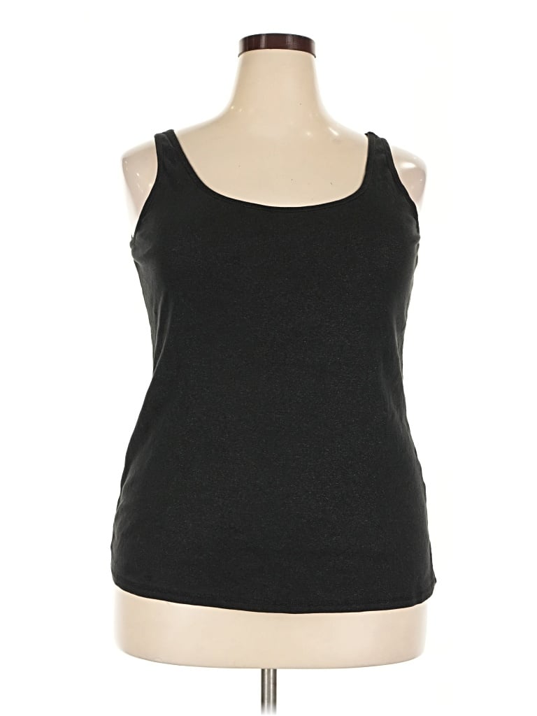 Pre-owned Lane Bryant Tank Top Black Halter Neckline Tops