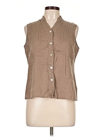 Sarah Spencer Sleeveless Button-Down Shirt (view 1)