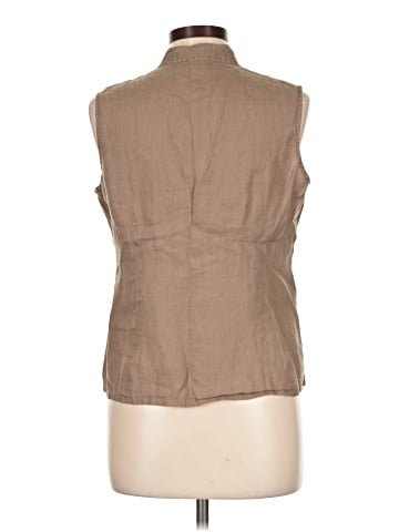 Sarah Spencer Sleeveless Button-Down Shirt (view 2)