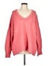 Free People Solid Pink Pullover Sweater Size L - photo 1