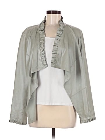 Black Saks Fifth Avenue Leather Jacket (view 1)