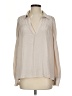 Brochu Walker 100% Polyester Ivory Tan Long Sleeve Blouse Size S - photo 1