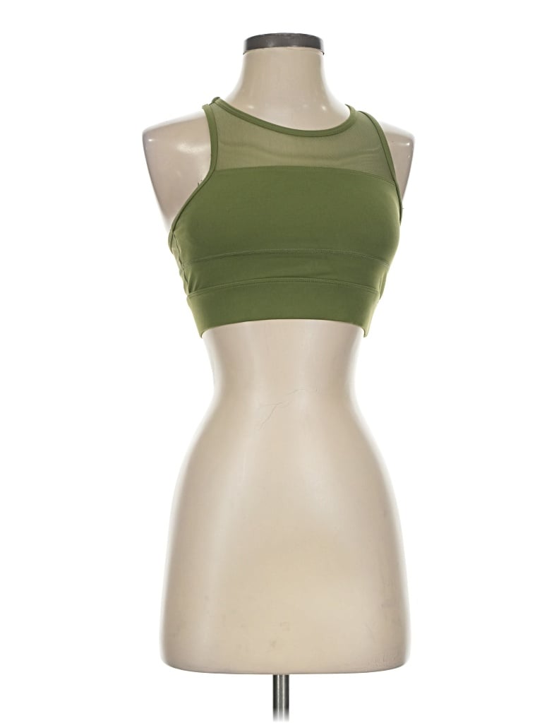 Pre-owned Zyia Active Tank Top Green Halter Neckline Tops