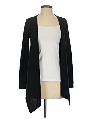 Black Saks Fifth Avenue Cashmere Cardigan (view 1)