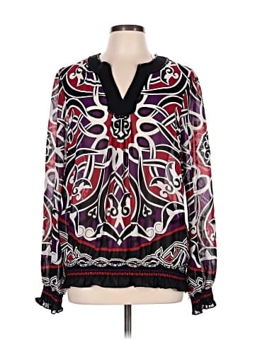 Nicole by Nicole Miller Long Sleeve Blouse (view 1)