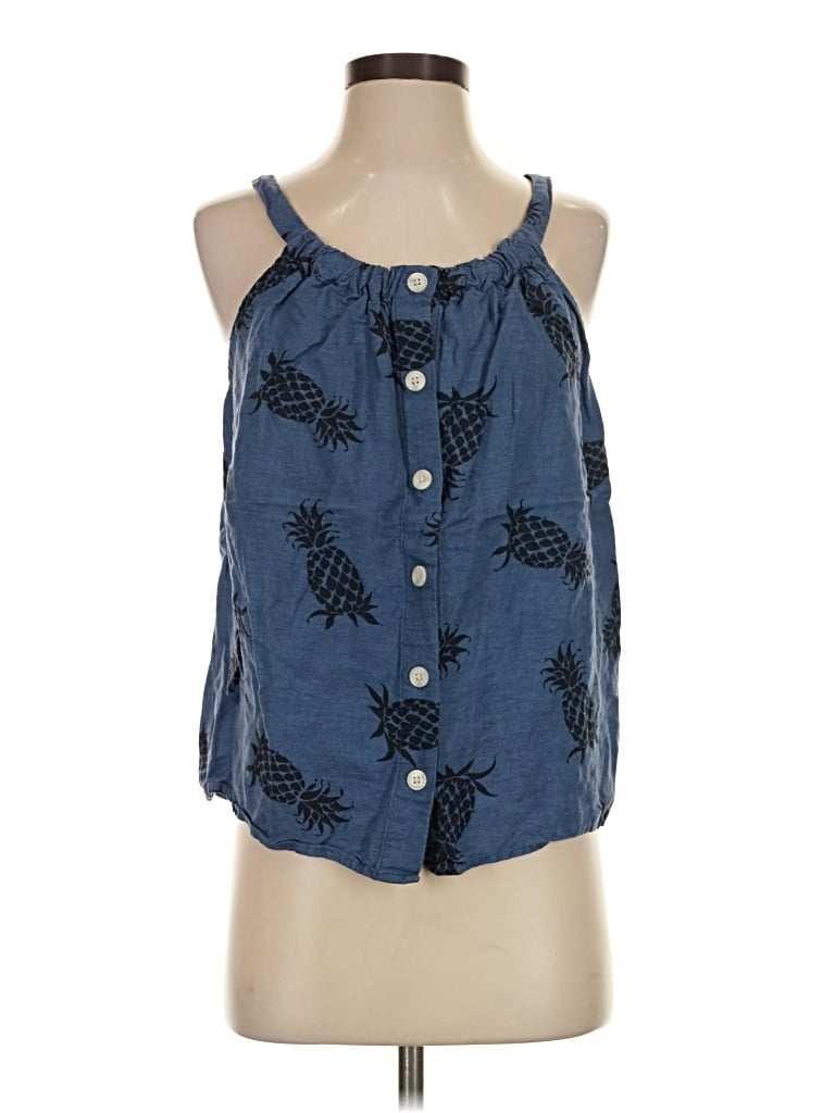 Pre-owned Gap Sleeveless Blouse In Blue