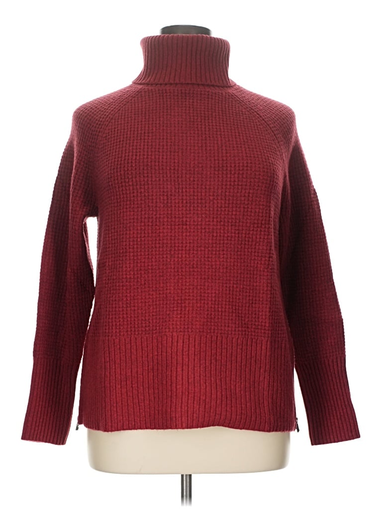Pre-owned L.l.bean Turtleneck Sweater In Burgundy